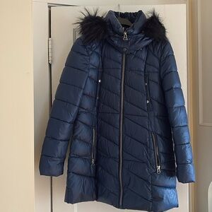 Beautiful Johnston and Murphy blue winter coat